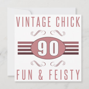 Carte 90e anniversaire Vintage poussin