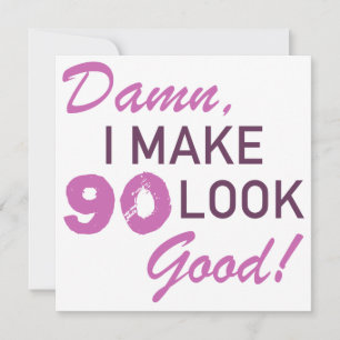 Carte 90e Humour d'anniversaire