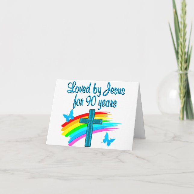 CARTE 90E PRIÈRE D'ANNIVERSAIRE (Devant)