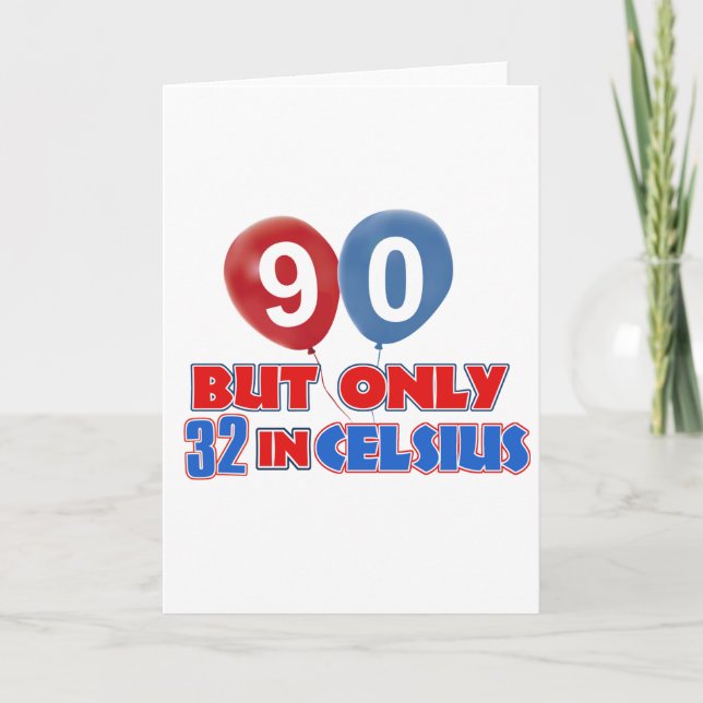 Carte 90ème anniversaire de conception (Devant)