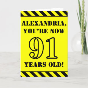 Carte 91e anniversaire : Jeu de style graphique, Nom per
