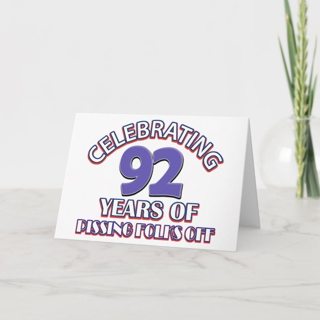 Carte 92E anniversaire (Devant)