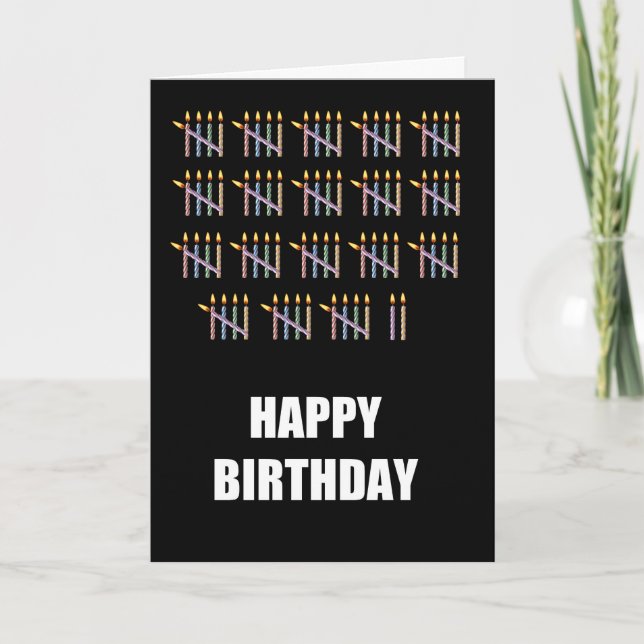 Carte 92e anniversaire aux bougies (Devant)