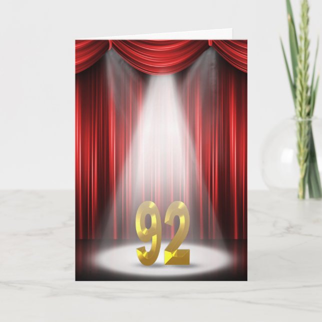Carte 92e anniversaire sous les projecteurs (Devant)