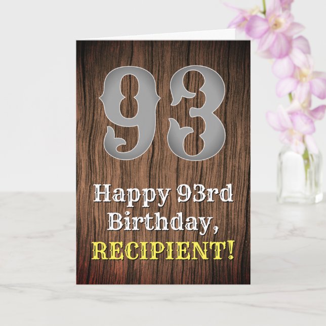 Carte 93e anniversaire : Pays inspiré par l'Ouest Look,  (Orchidée)