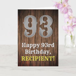 Carte 93e anniversaire : Pays inspiré par l'Ouest Look, 
