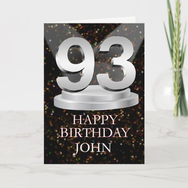 Carte 93e anniversaire Points saillants Ajouter une cart (Devant)