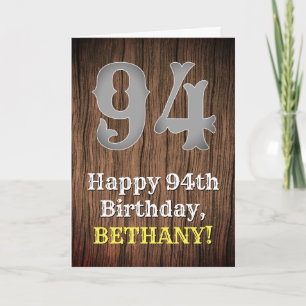 Carte 94e anniversaire : Pays inspiré par l'Ouest Look,