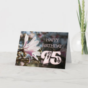 Carte 95e anniversaire avec magnolia