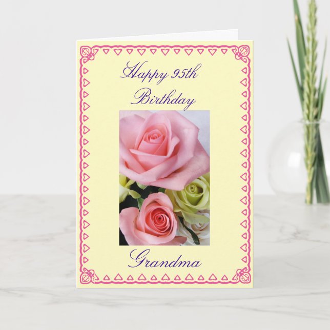 Carte 95e anniversaire de grand-mère (Devant)