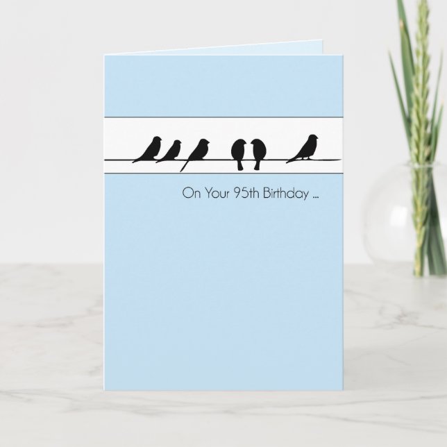 Carte 95e anniversaire Oiseaux Chorus (Devant)