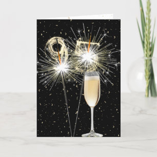 Carte 95e anniversaire Sparklers au vin blanc