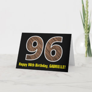 Carte 96e anniversaire : Nom + Faux Motif de grains de b