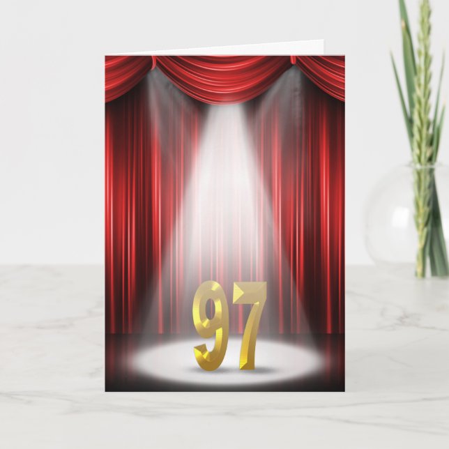 Carte 97e anniversaire sous les projecteurs (Devant)