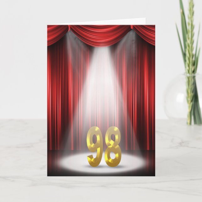 Carte 98e anniversaire sous les projecteurs (Devant)