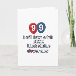Carte 99 ans de dessins d'anniversaire amusants