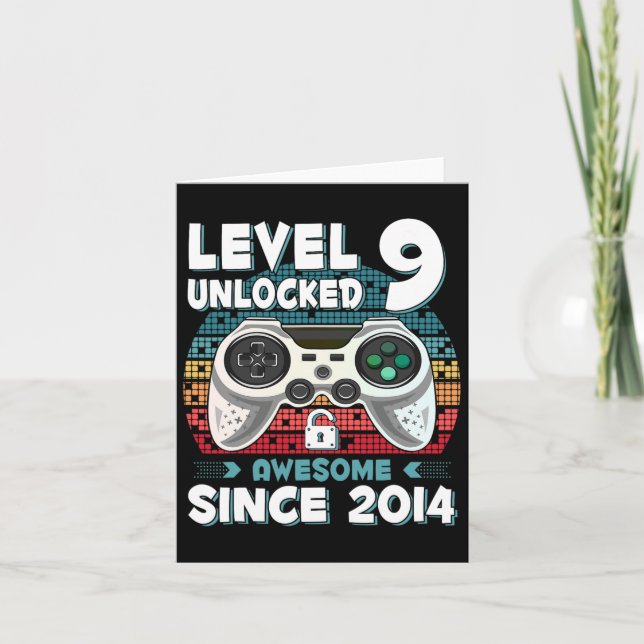 Carte 9 ans Anniversaire Fils Garçon Amusant Joueur 9e 9 (Devant)