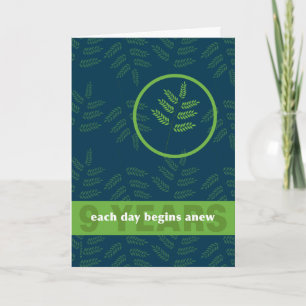 Carte 9 ans Toxicomanie Addiction Propre Sober Card