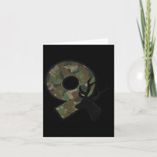 Carte 9 Neuf Ans Garçon Neuvième Anniversaire Pays Camo 