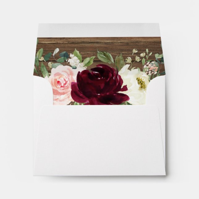 Carte A2 Enveloppe Bois Rustique (Dos (Bas))