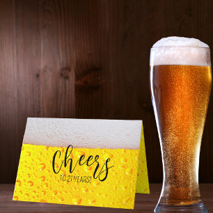 Carte À 21 ans d'âge personnalisé Joyeuse Beerthday