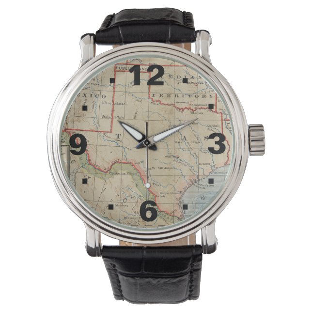 Carte à 3 mains de 3 quartz du Texas Montre électr (devant)