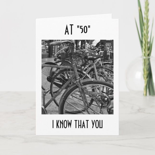 CARTE À "50", PROFITEZ DE L'ANNIVERSAIRE SOUHAITÉ (Devant)