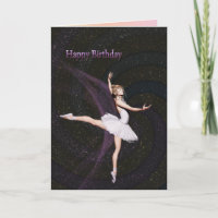 A ballerina birthday card
