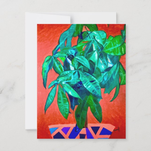 Carte à billets plats Arbre Argent Vibrant (Devant)