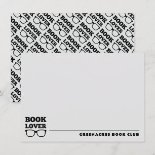 Carte à billets plats du club de livres personnali