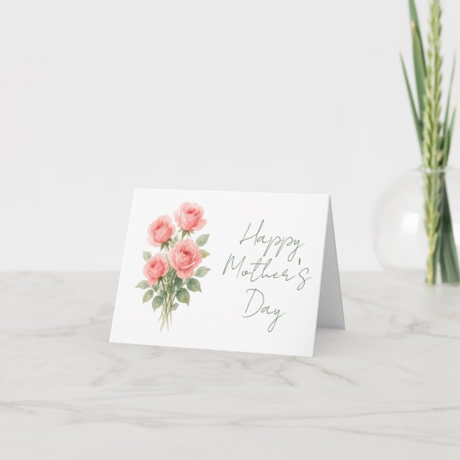 Carte à billets pliés pour la Fête des mères flora (Devant)