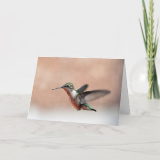 Carte à billets vierges Ruby Throby Hummingbird