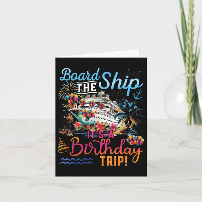 Carte À Bord Du Navire C'Est Un Anniversaire Voyage Fami (Devant)