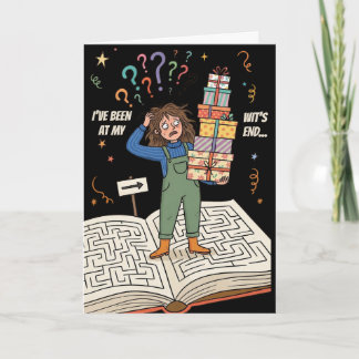 Carte À bout de ressources Cadeau d'anniversaire drôle B