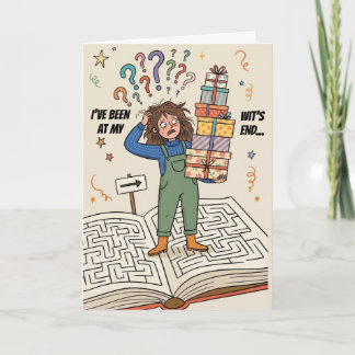 Carte À bout de ressources Cadeau d'anniversaire drôle B