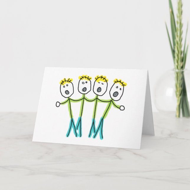 Carte A Cappella Stickmen (Devant)