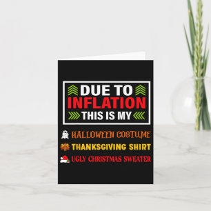 Carte A Cause De L'Inflation C'Est Mon Costum D'Hallowee