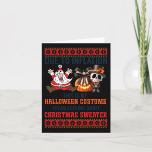 Carte A Cause De L'Inflation C'Est Mon Costume D'Hallowe