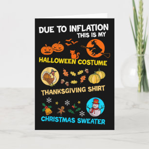 Carte A Cause De L'Inflation C'Est Mon Costume D'Hallowe