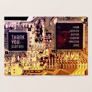 Carte à circuit imprimé électronique en or rose