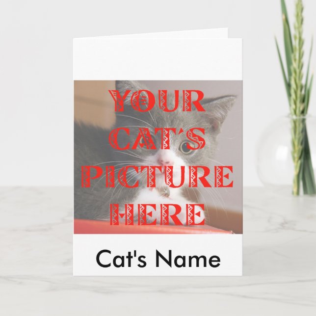 Carte A customisé la photo de votre chat (Devant)