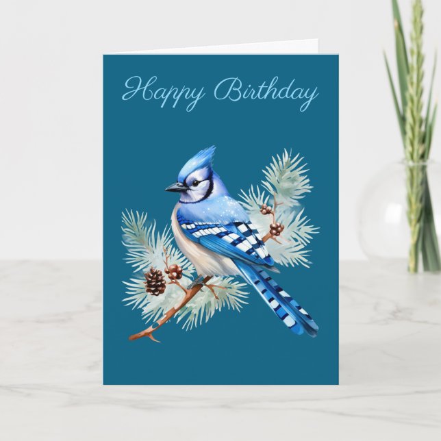 Carte A Cute Blue Jay  (Devant)