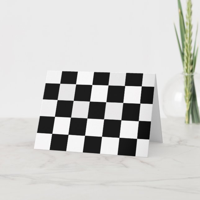 Carte À damiers noir et blanc (Devant)