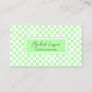 Carte À damiers Pastel Green
