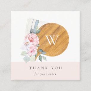 Carte à découper florale vierge Merci Napkin