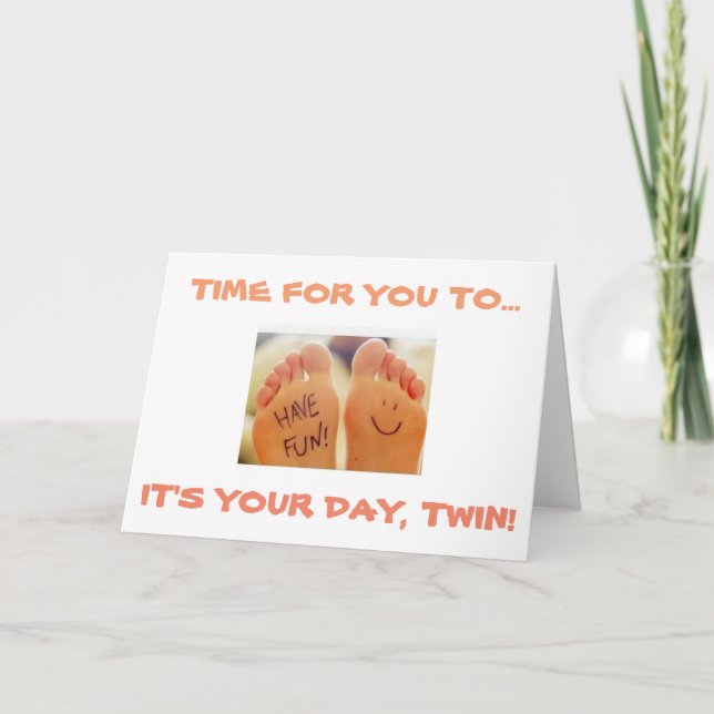 CARTE A DEUX PIEDS DE L'ANNIVERSAIRE DE ***TWIN** PROFIT (Devant)