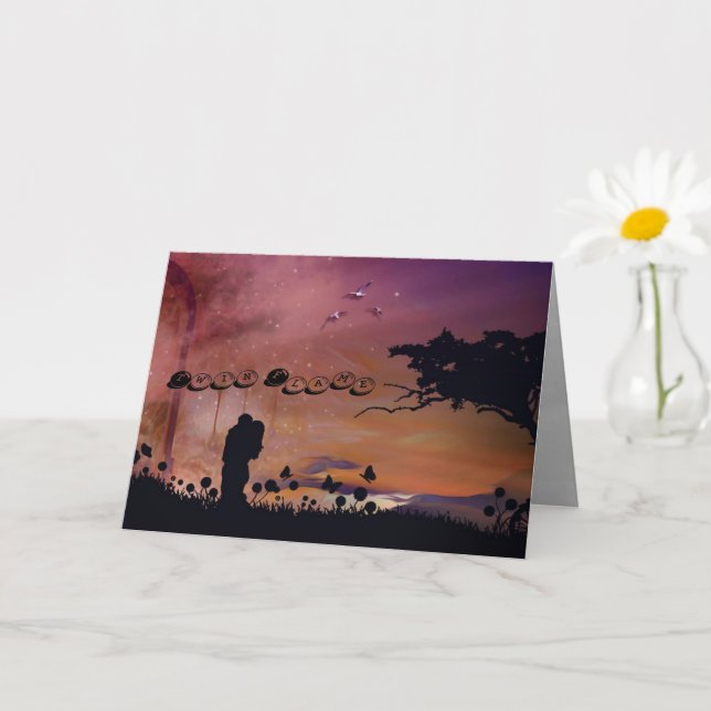 Carte à double flamme (Petite plante)