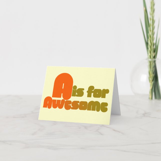 Carte A est pour Awesome (Devant)