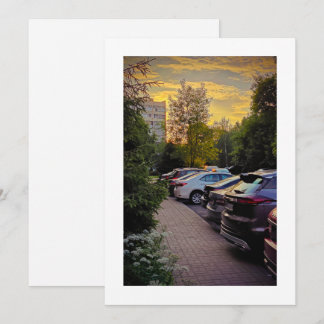 Carte à Faire-part Plat Golden Hour - Personnalisa