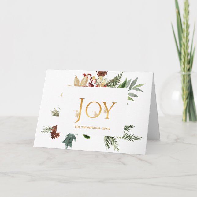 Carte À feuillage persistant - Wintertide Woodland Photo (Devant)